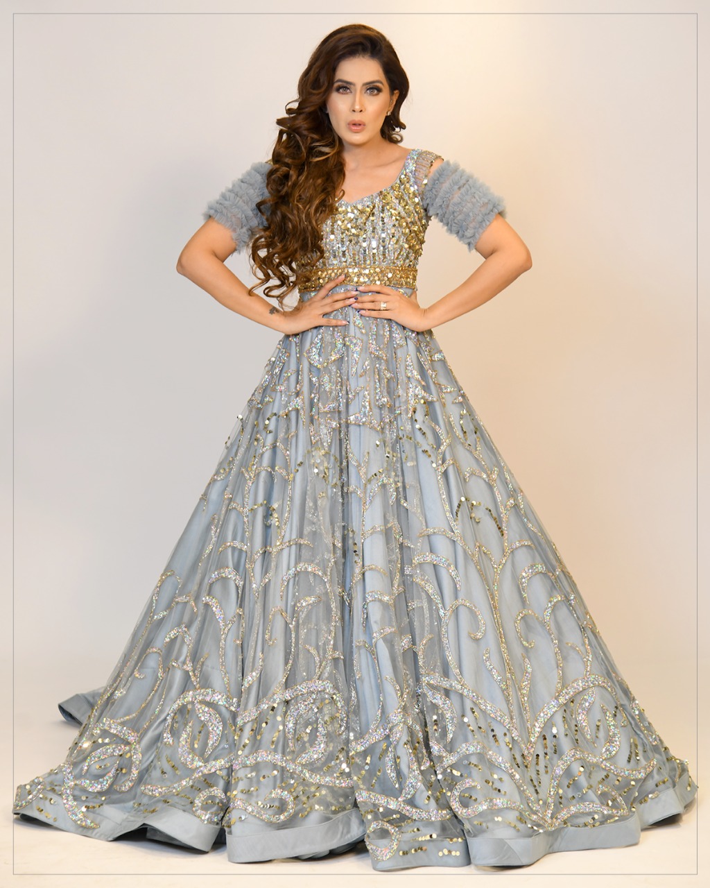 Ellie-Powdered Blue Gown