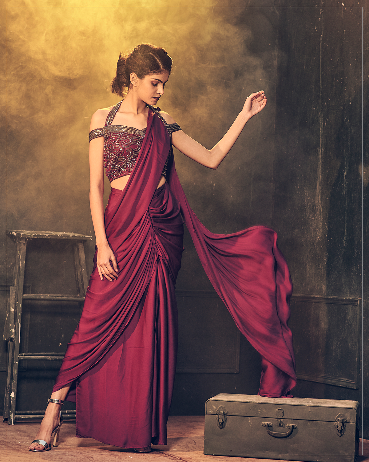 Wine Colored Drape