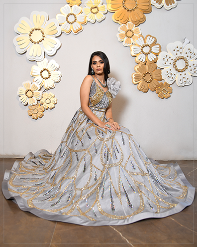 Aurora-Grey Gown - Image 3