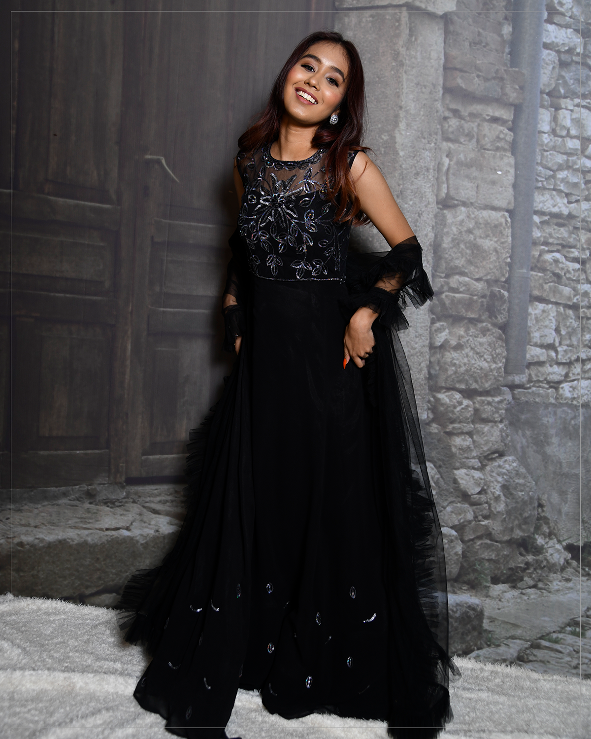 Black Anarkali Gown - Image 2