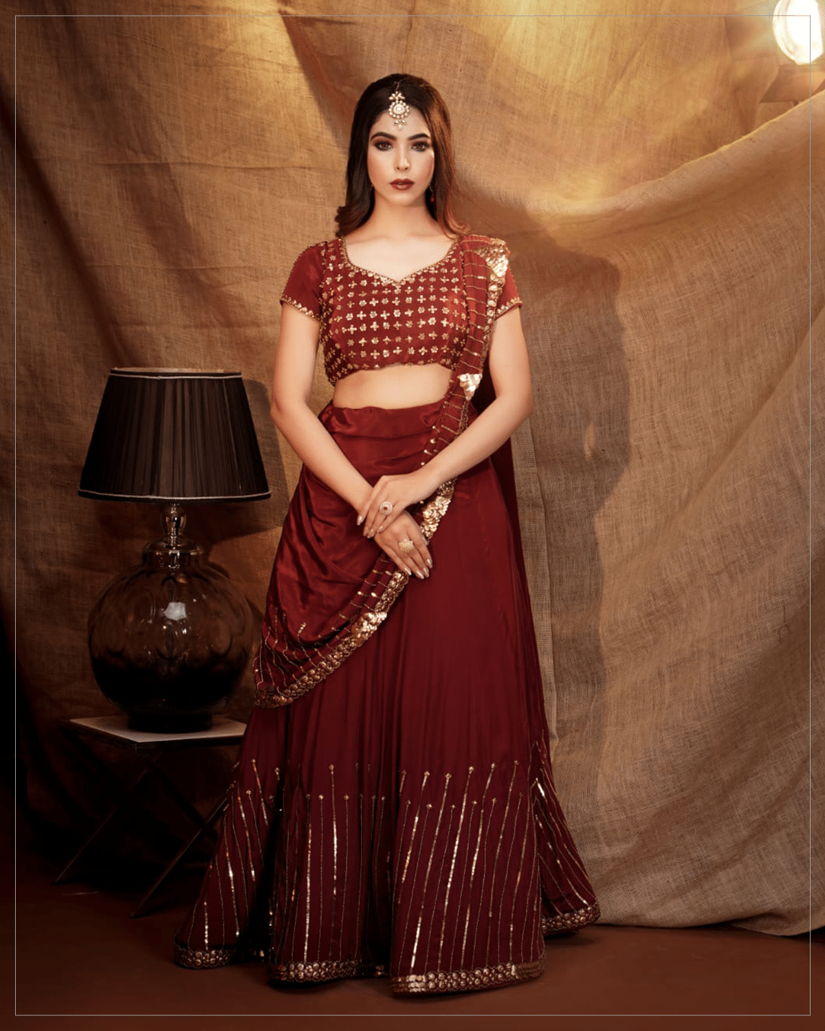 Maroon Lehenga