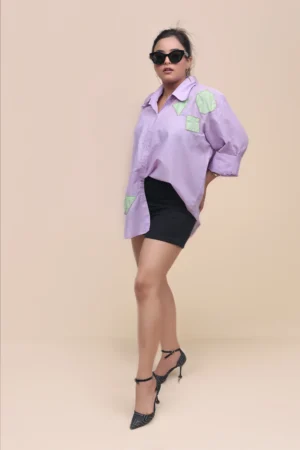 Lilac Patch Work Shirt