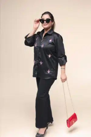 Black Emb. Shirt