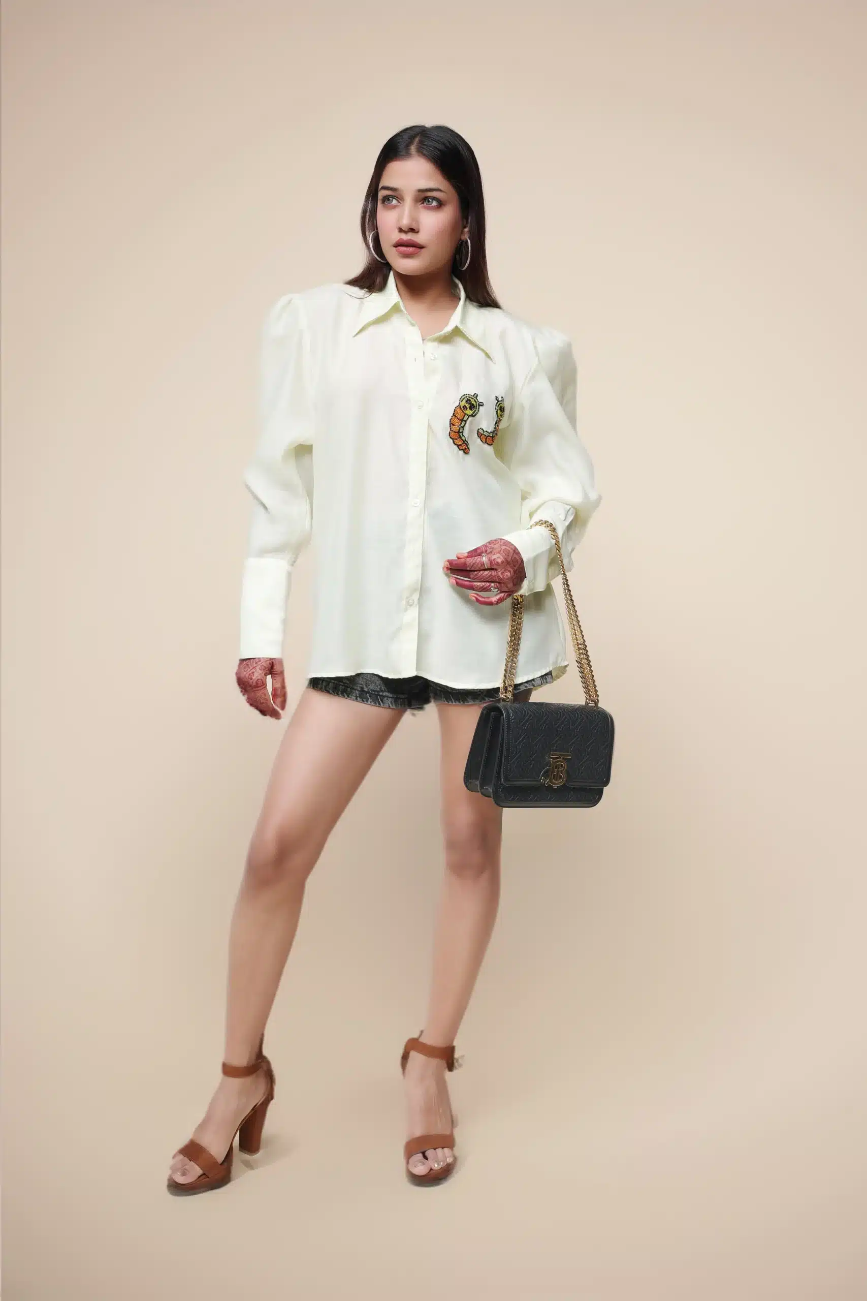 Pastel Lime Green Emb. Shirt